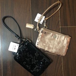Glitter Coach Wristlet Set